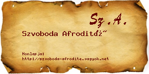 Szvoboda Afrodité névjegykártya